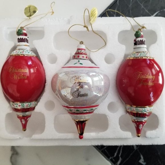 VNTG 2000 Bradford Exchange Santa Millennial Porcelain Ornaments Collection #2 - Picture 2 of 10